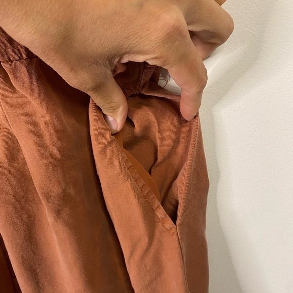 Thread and Supply Burnt Orange Button Down Dress With Pockets Size Small - Picture 9 of 12